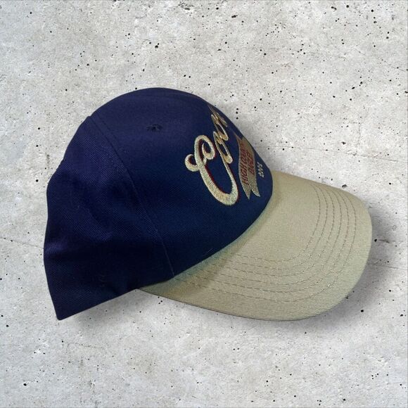 2002 Coors High Country Barley Snapback Hat Navy Gold Low Profile Hat - Picture 4 of 6
